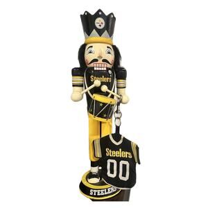 Pittsburgh Steelers Wooden Nutcracker Roethlisberger Drummer Bonus